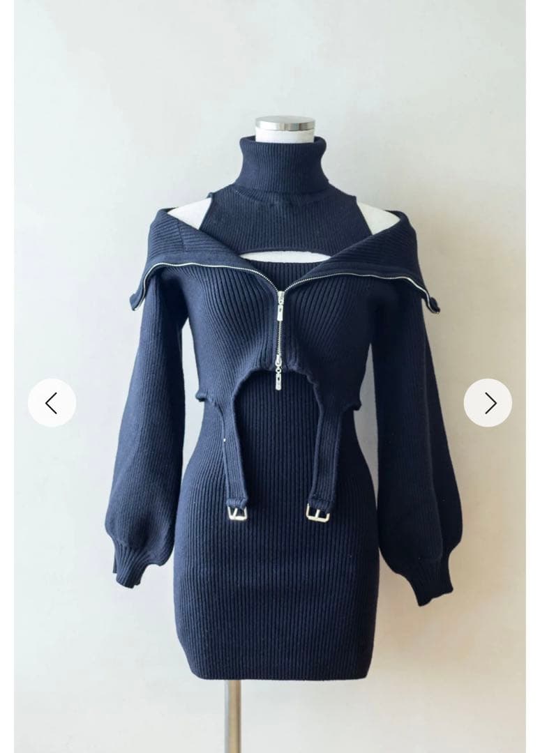 新品タグ付き Randy ガーターニットアンサンブル ブラック - メルカリ