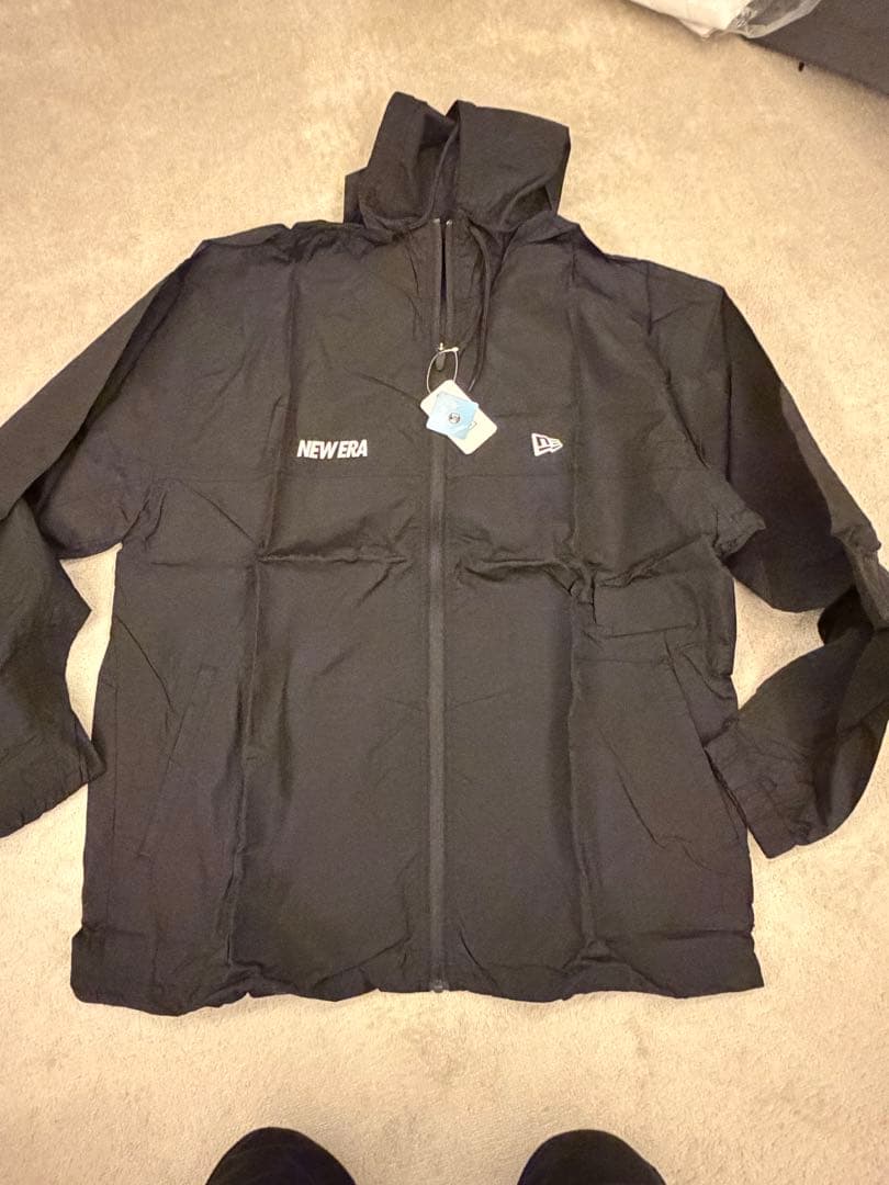 NEW ERA 撥水フード付きジャケット ブラック　XXL