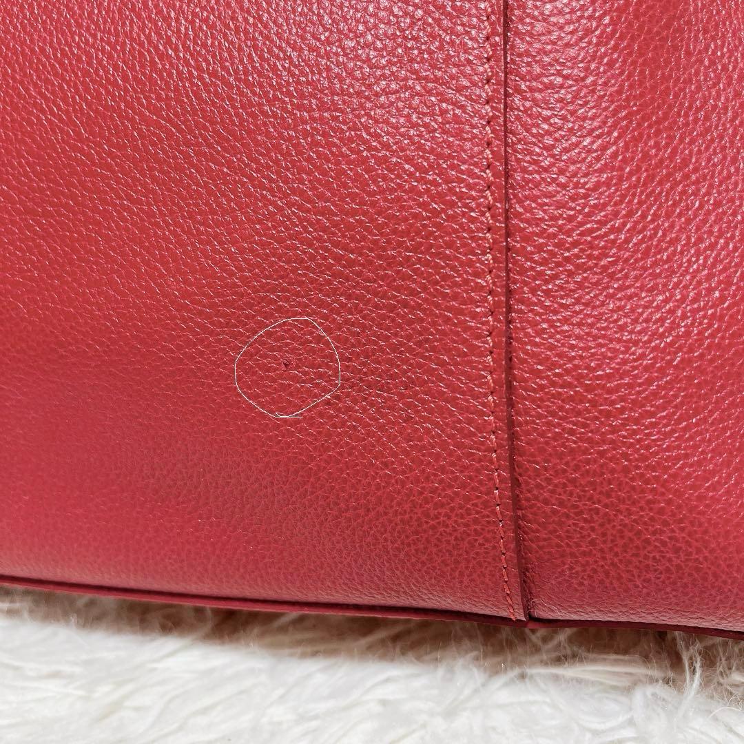 【美品•希少色】ロンシャン ル フローネ バックパック リュック レザー レッド