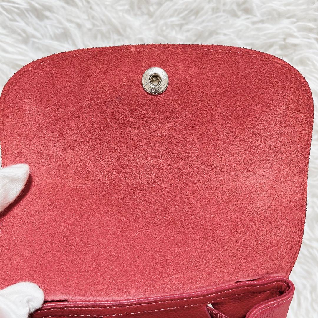 【美品•希少色】ロンシャン ル フローネ バックパック リュック レザー レッド