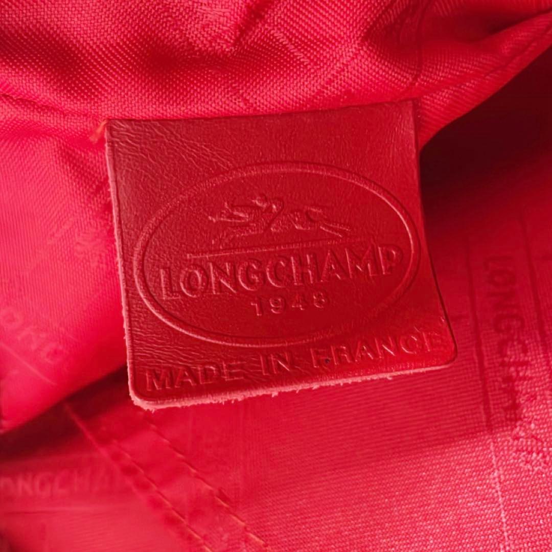 【美品•希少色】ロンシャン ル フローネ バックパック リュック レザー レッド