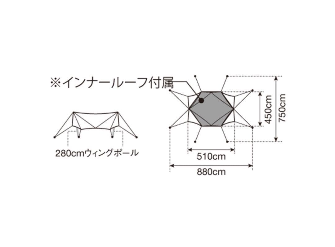 TAKIBIタープ　オクタ　スノーピーク