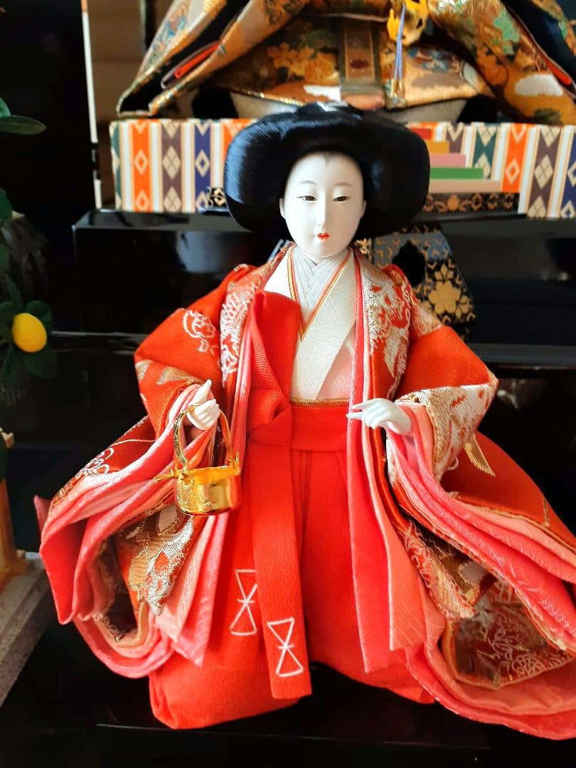 お雛様セットA　雛人形久月　五人飾衣装着　ひな祭り　桜橘ぼんぼり　木製雛壇含まず