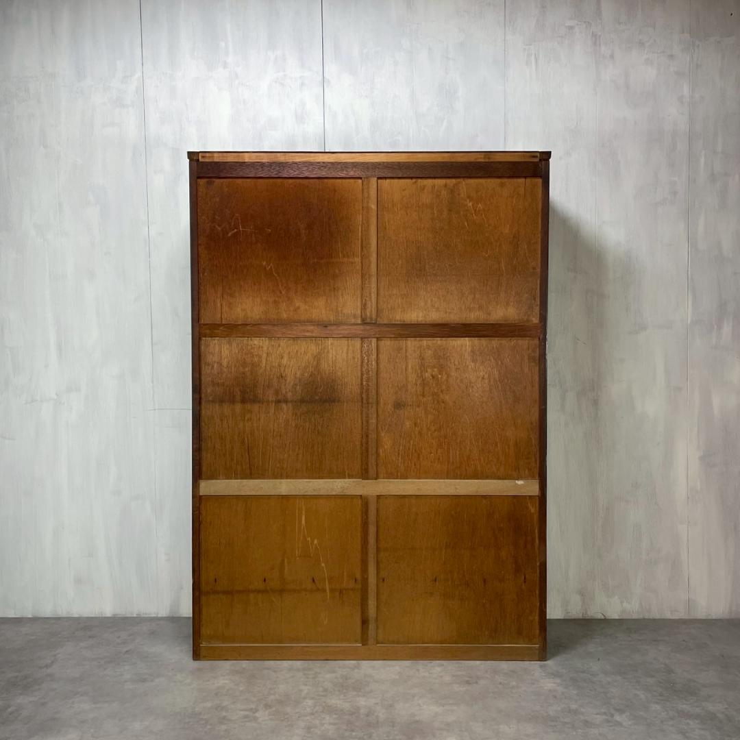 ヴィンテージ 木製 本棚 ガラスキャビネット 食器棚 古家具 収納 ビンテージ