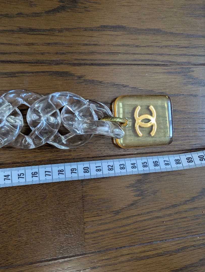 CHANEL クリアデザイン ベルト 約80cm 箱付き