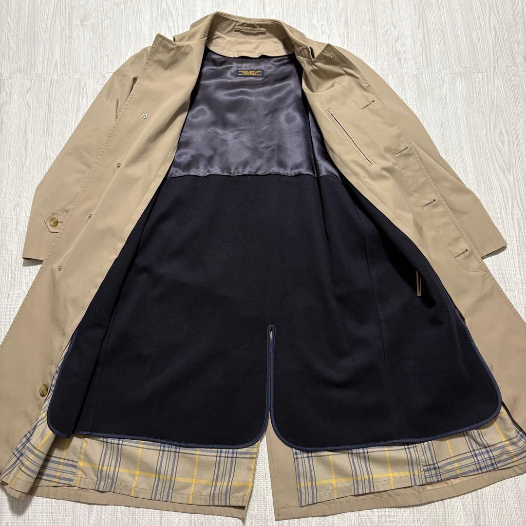 米国製 ブルックス ブラザーズ ステンカラーコート 38R ベージュ ライナー付