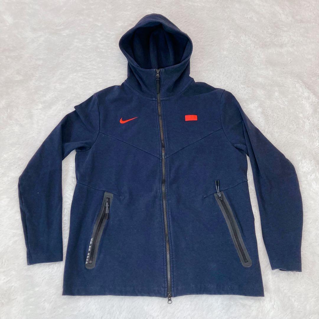 サッカーフランス代表 セットアップ ネイビー サイズ上下L ジップポケット