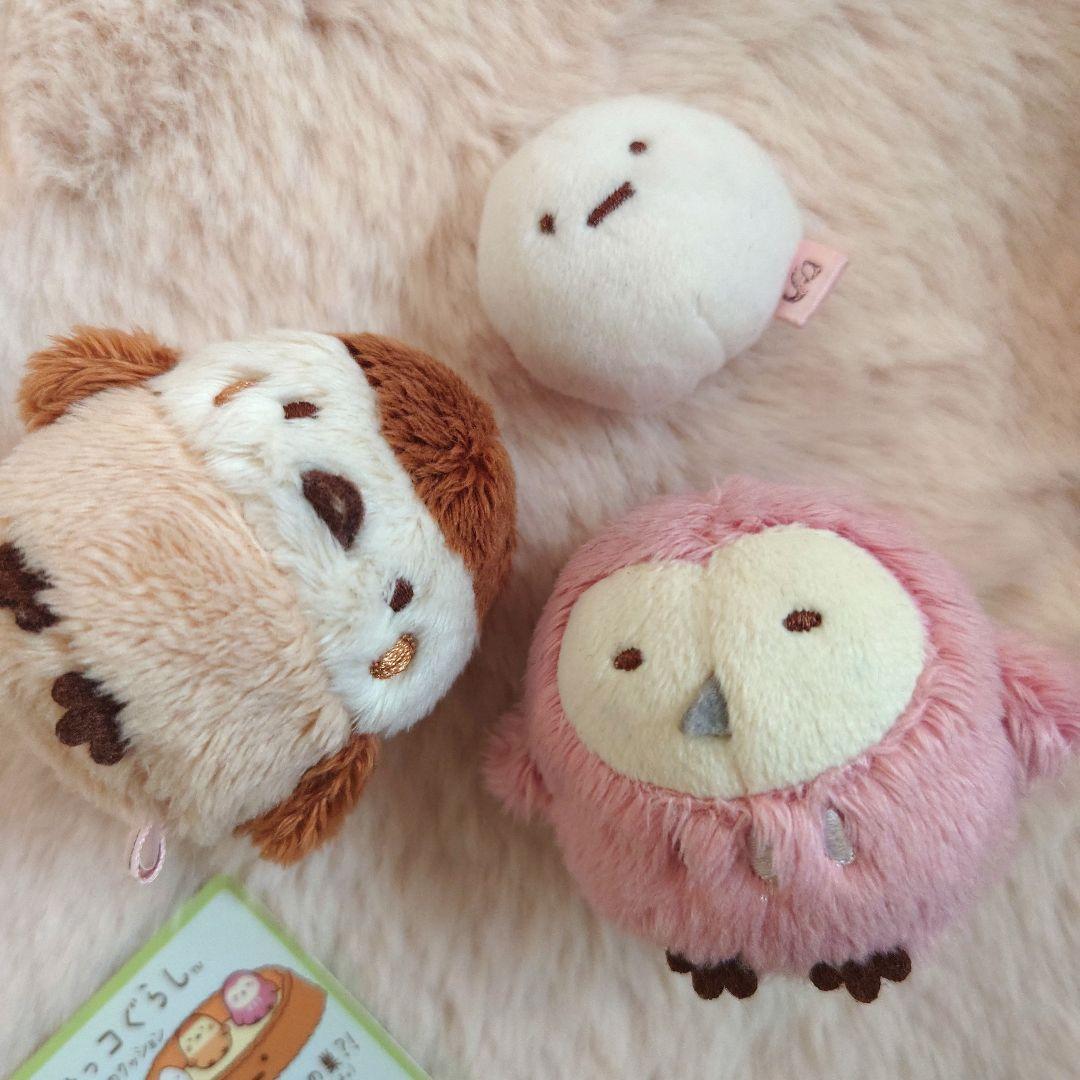 すみっコぐらし すみっコの巣？ てのりぬいぐるみ ふくろう すずめ 冬