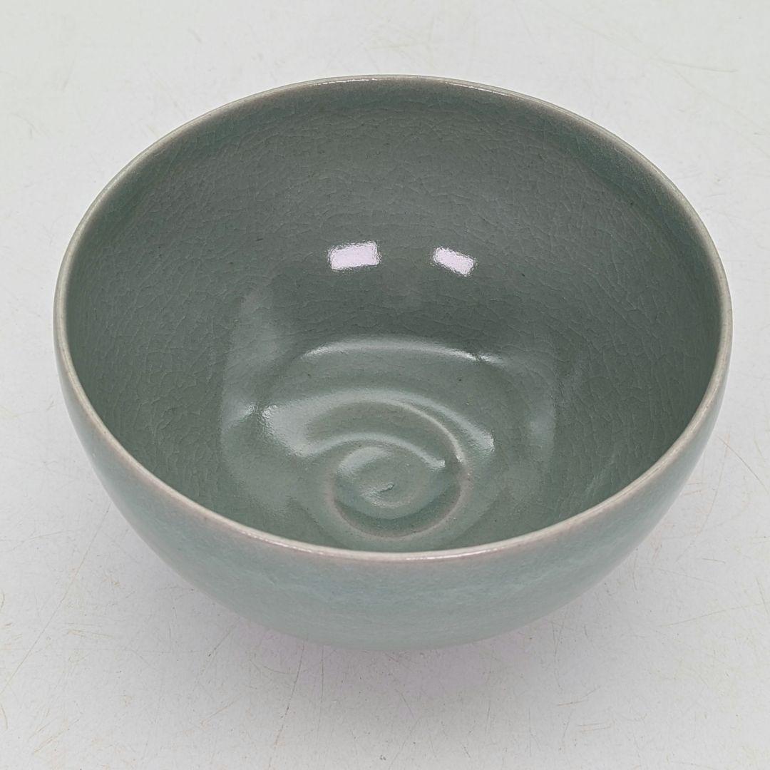 韓国人間文化財 柳海剛（柳根瀅） 高麗青磁茶碗 共箱 抹茶碗