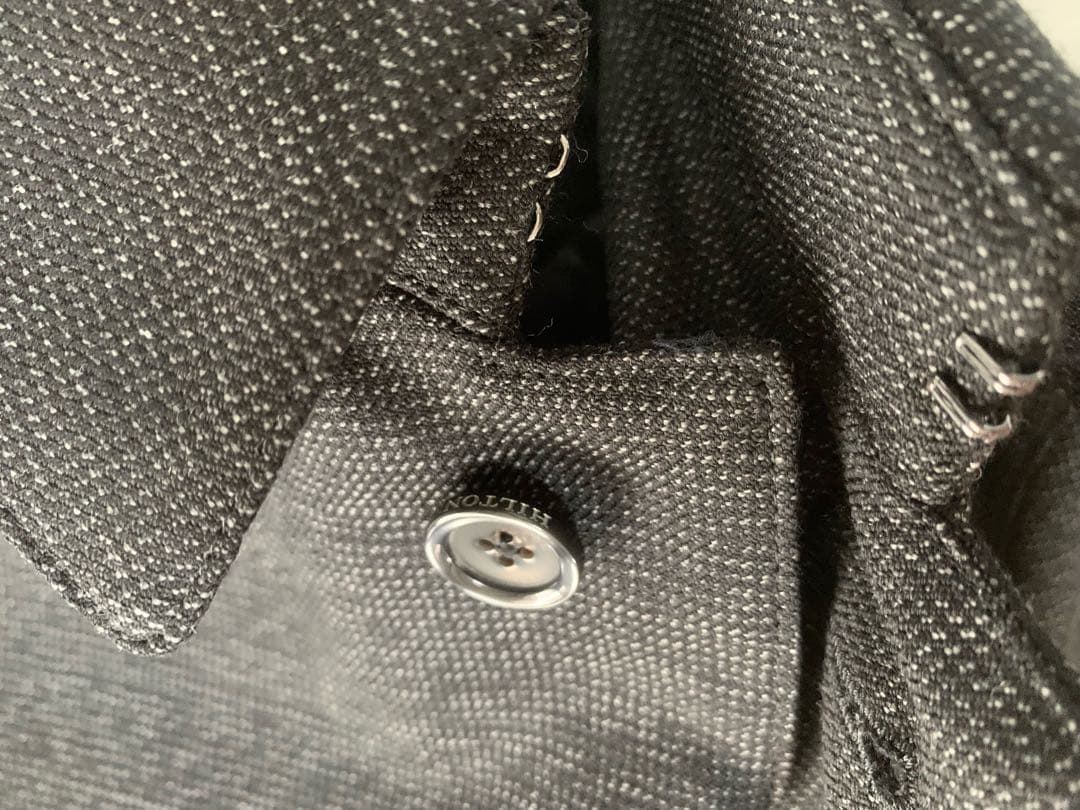 HILTON 高級ウールコート Mサイズ グレー メンズ ビジネス フォーマル