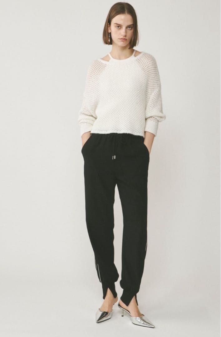 OPEN YY ユニークデザイン フレアパンツ 黒 - yellows.co.jp 日本