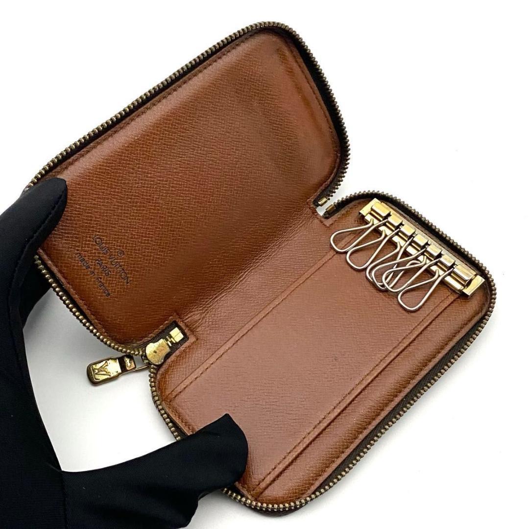 ルイヴィトン モノグラム ポシェット 6クレ キーケース 6連 鍵入れ ブラウン