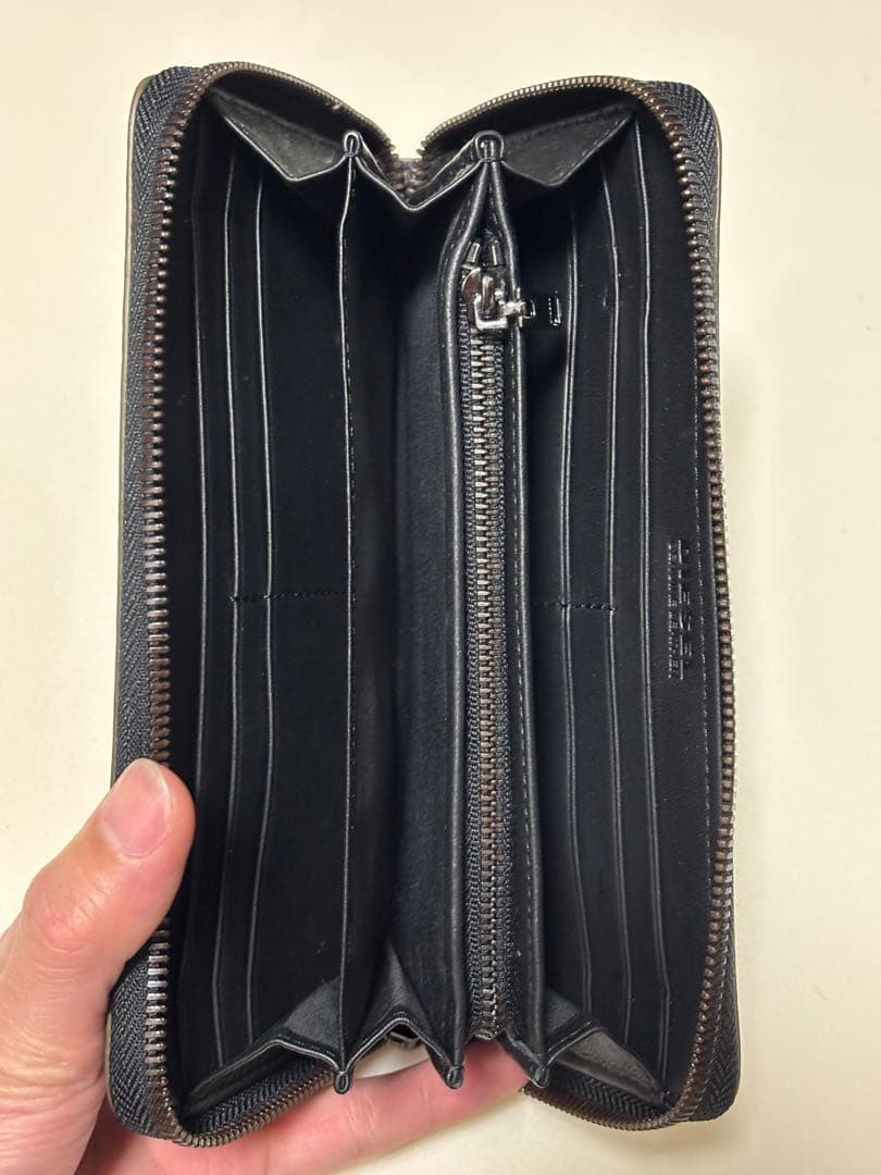 DIESEL 長財布 オリーブグリーン　蛇柄　パイソン　アーカイブ