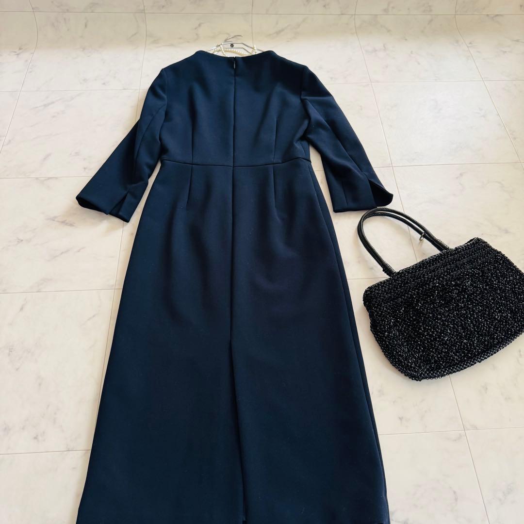 23AW エストネーション　フォーマル　ワンピース　ネイビー　入卒　お受験