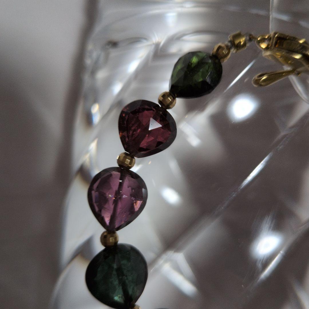 アンブローズ　トルマリン ハート型ビーズ ブレスレット