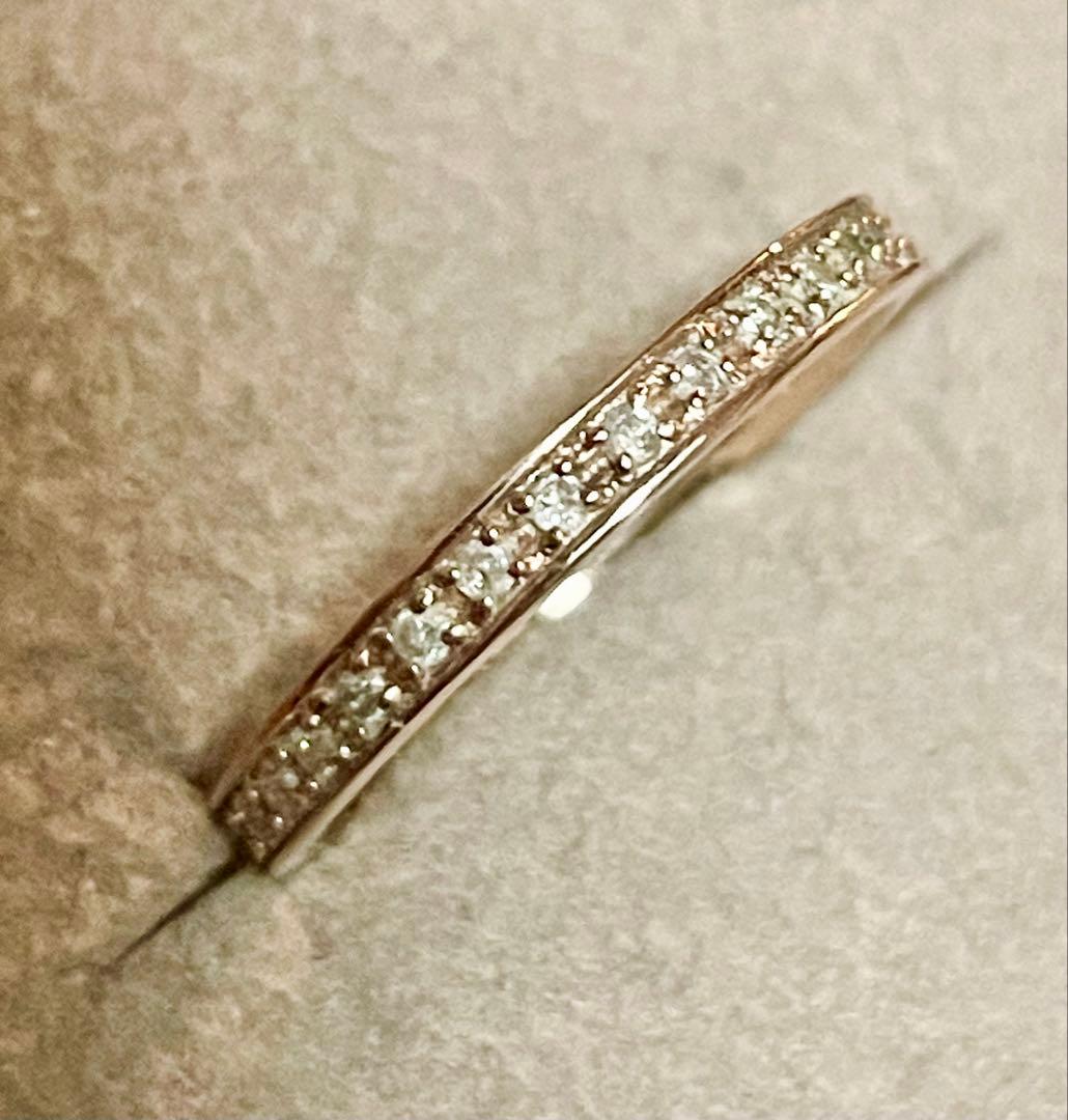 k10金 フルエタニティ ダイヤモンド 0.20ct リング 指輪