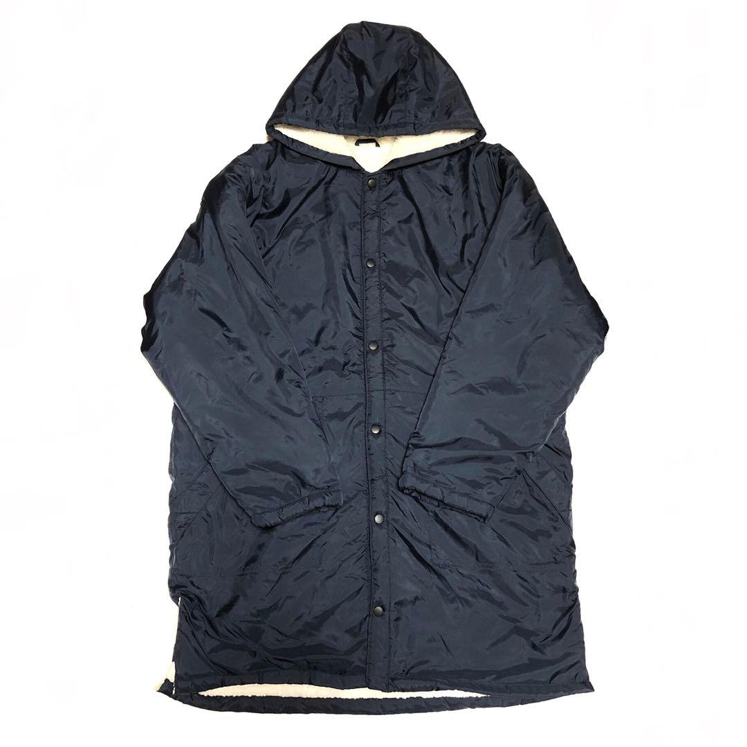 レア□ Jリーグ初期ベンチコート□濃いネイビー・L相当・裏ボア
