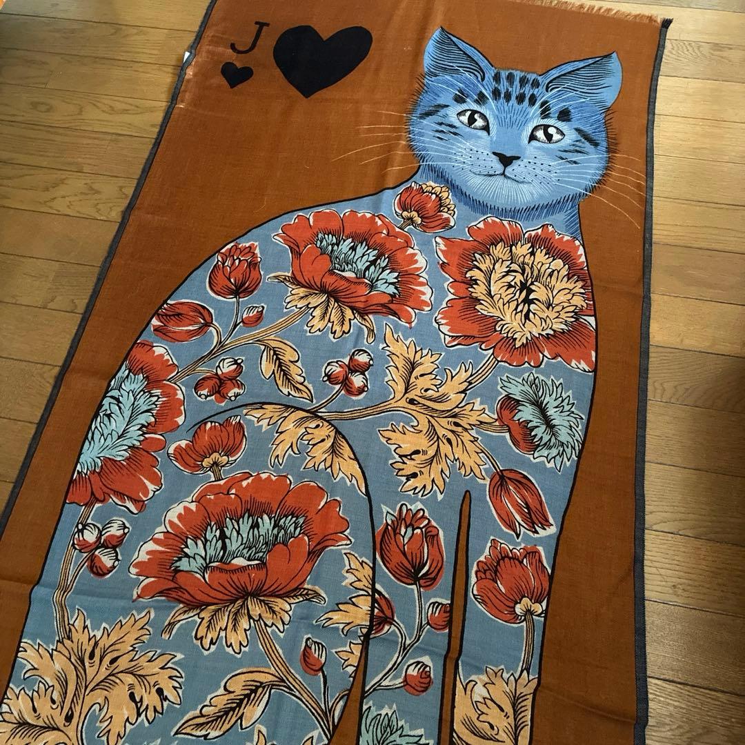 新品★INOUI EDITIONS★猫　ネコ　ストール　ウール　シルク