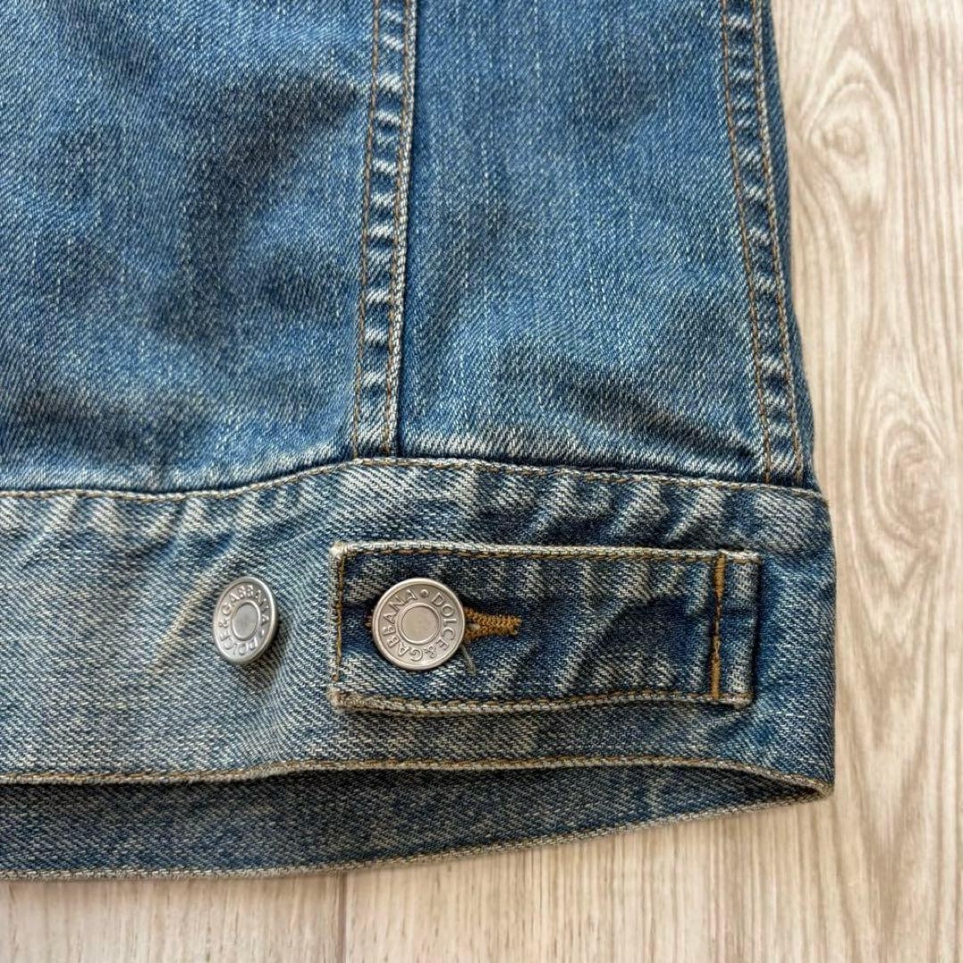 【希少】DOLCE&GABBANA デニムジャケット 44 S ロゴプレート付き