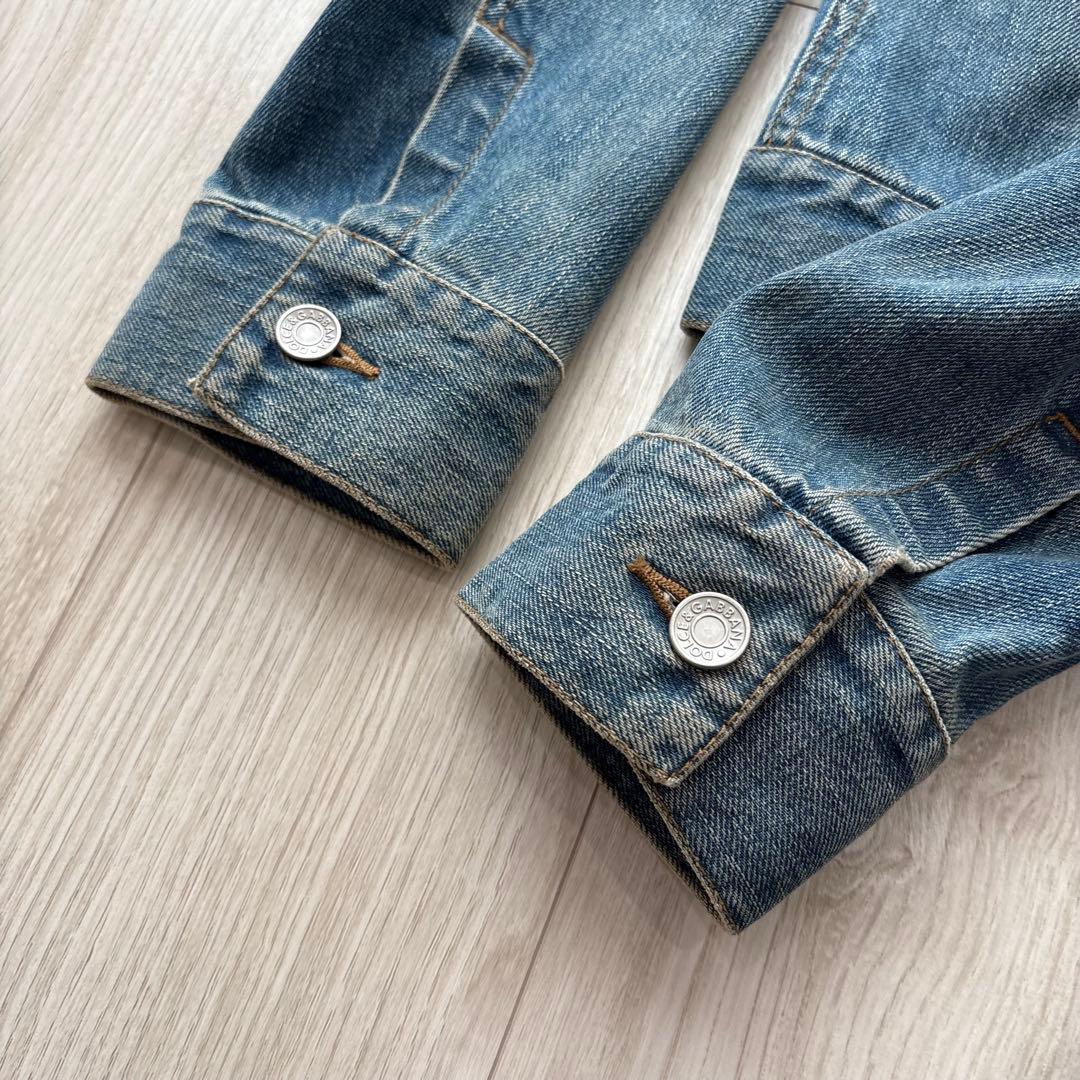 【希少】DOLCE&GABBANA デニムジャケット 44 S ロゴプレート付き