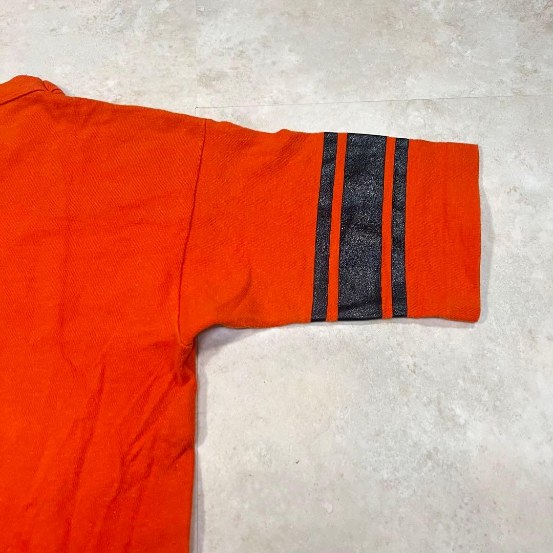 70s \"champion\" ミュージックシアター フットボールTシャツLサイズ