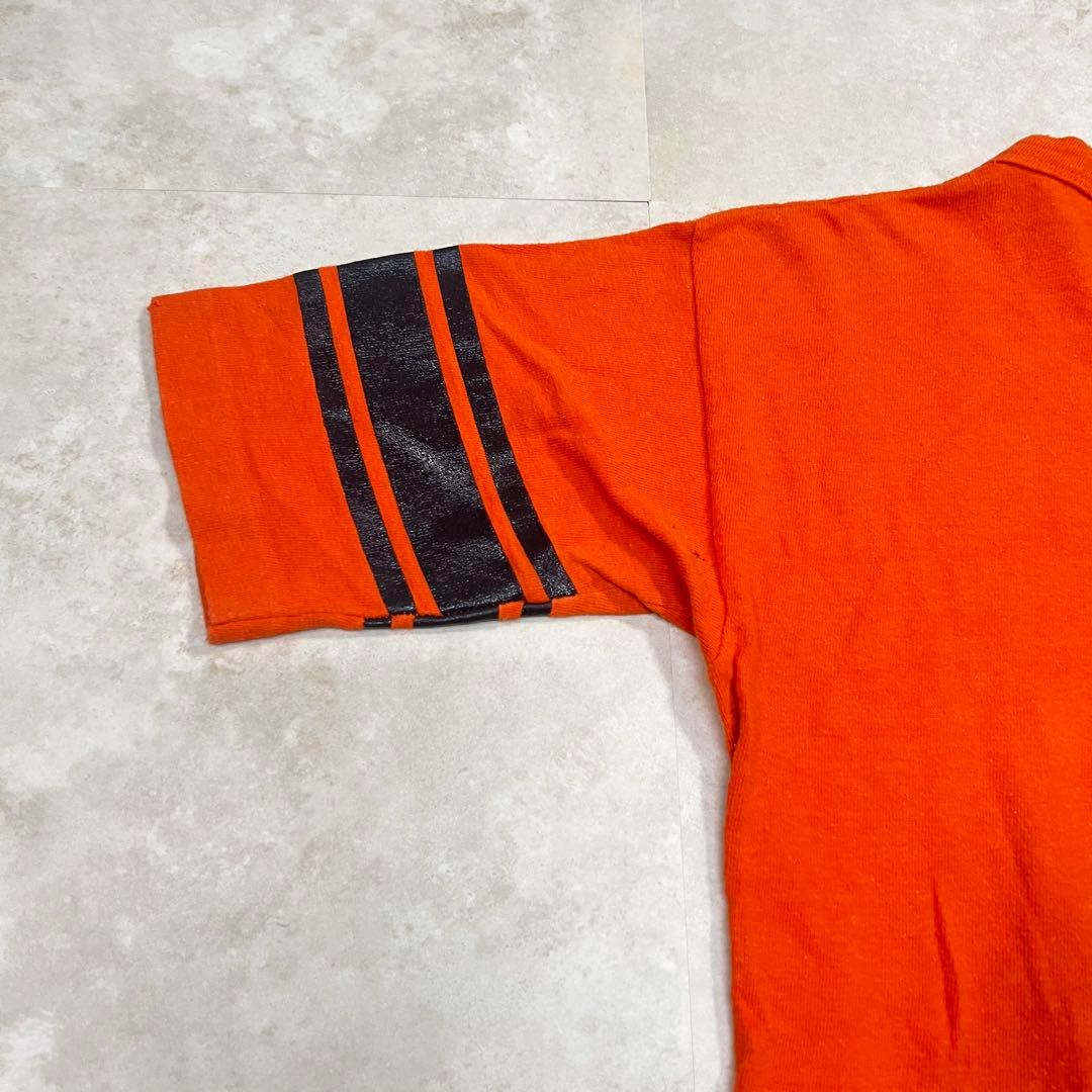 70s \"champion\" ミュージックシアター フットボールTシャツLサイズ