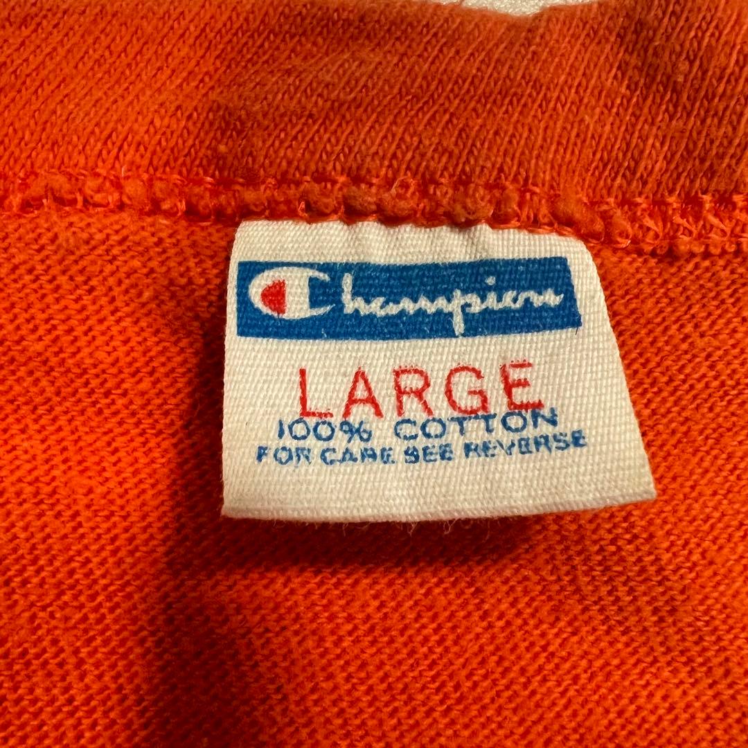 70s \"champion\" ミュージックシアター フットボールTシャツLサイズ