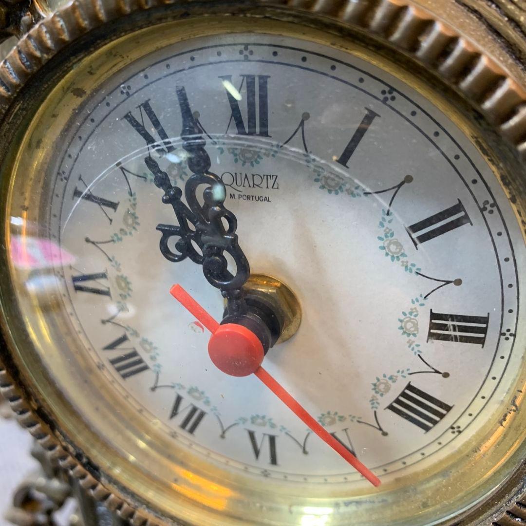 I468R クオーツ 置き時計 アンティーク 真鍮 クラシック 新 発売