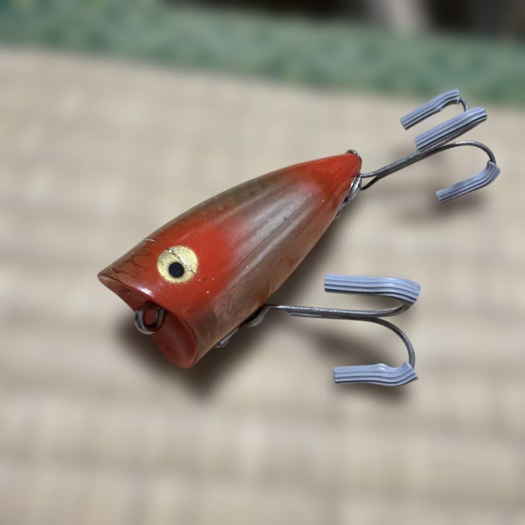 オールド　ヘドン　チャガーjr 吹き目　赤　シルバーホイル