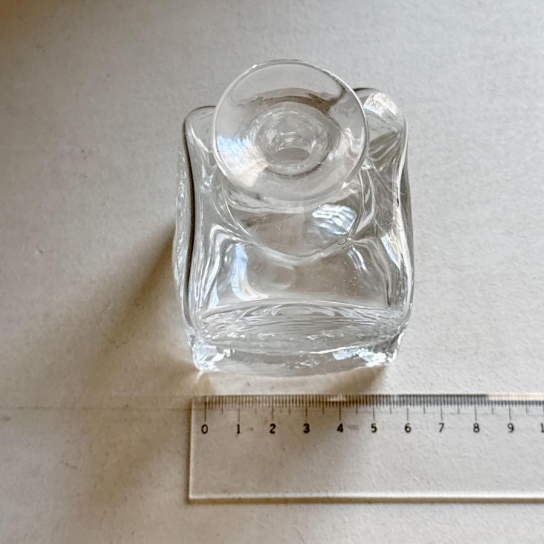 美品☆西山芳浩 花瓶 ボトル 角小ビン ガラス 一輪挿し - メルカリ