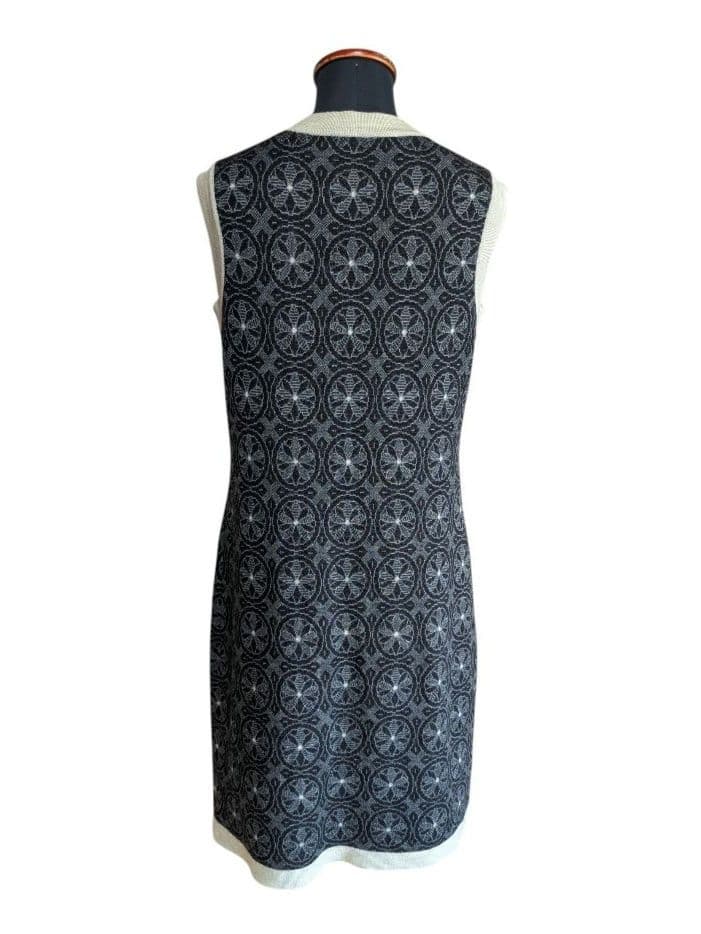 Rene ルネ ニットワンピース ノースリーブ ひざ丈ワンピース 総柄 日本製