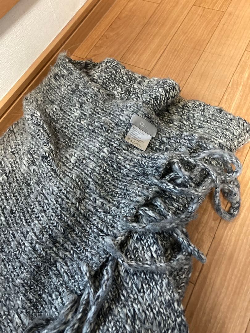 dior homme ディオールオム　霜降り　ロング　マフラー　エディ期　レア