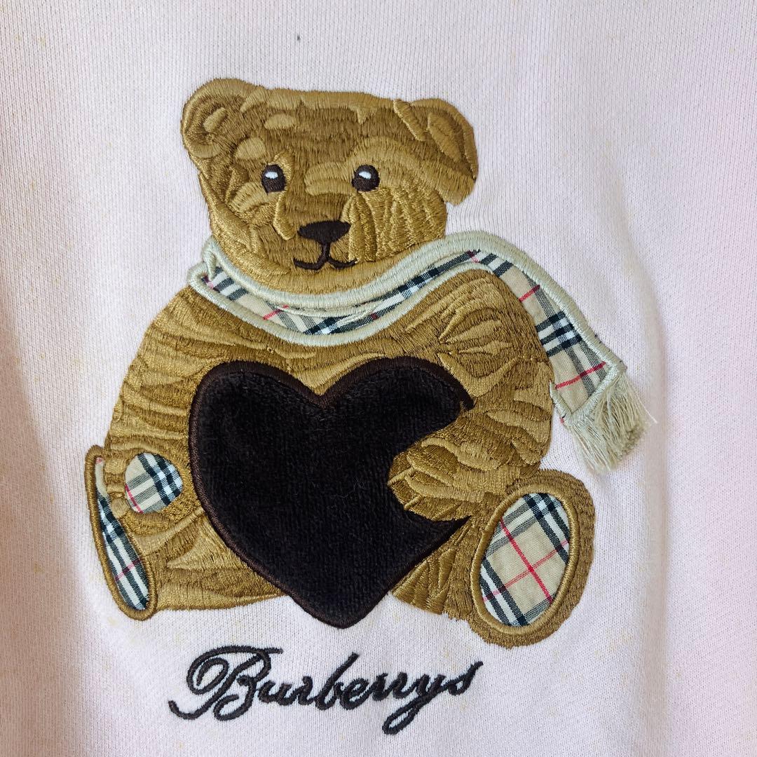 Burberry バーバリー ベア ノバチェック クマ刺繍 トレーナー ピンク