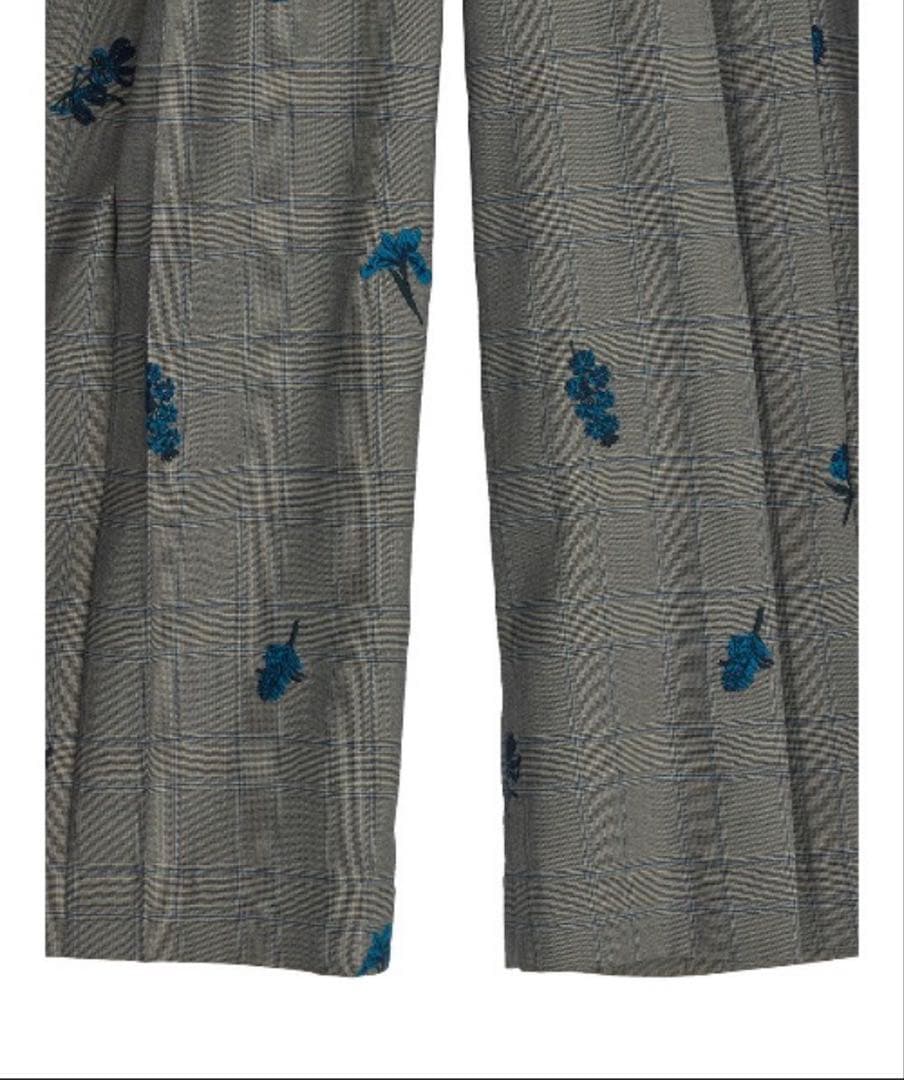 パンツ ameri vintage CHECK FLOWER PLEATS PANTS