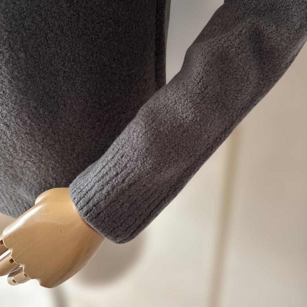 グランサッソ／タートルネックニット／ミドルゲージ／グレー／50