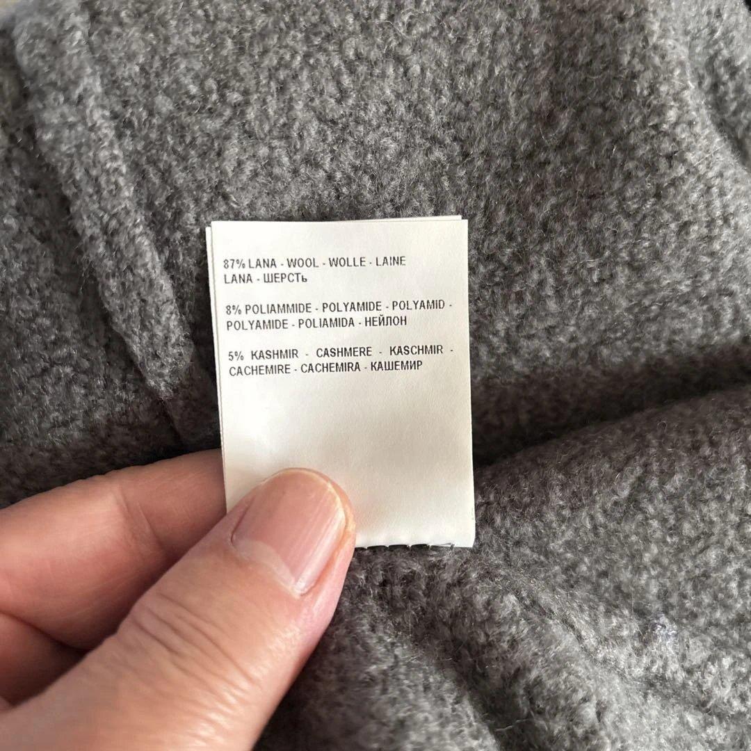 グランサッソ／タートルネックニット／ミドルゲージ／グレー／50