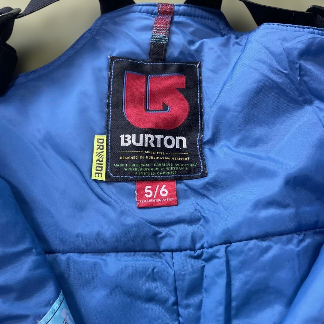 美品　Burton スノーボード用オーバーオール 青　5/6サイズ