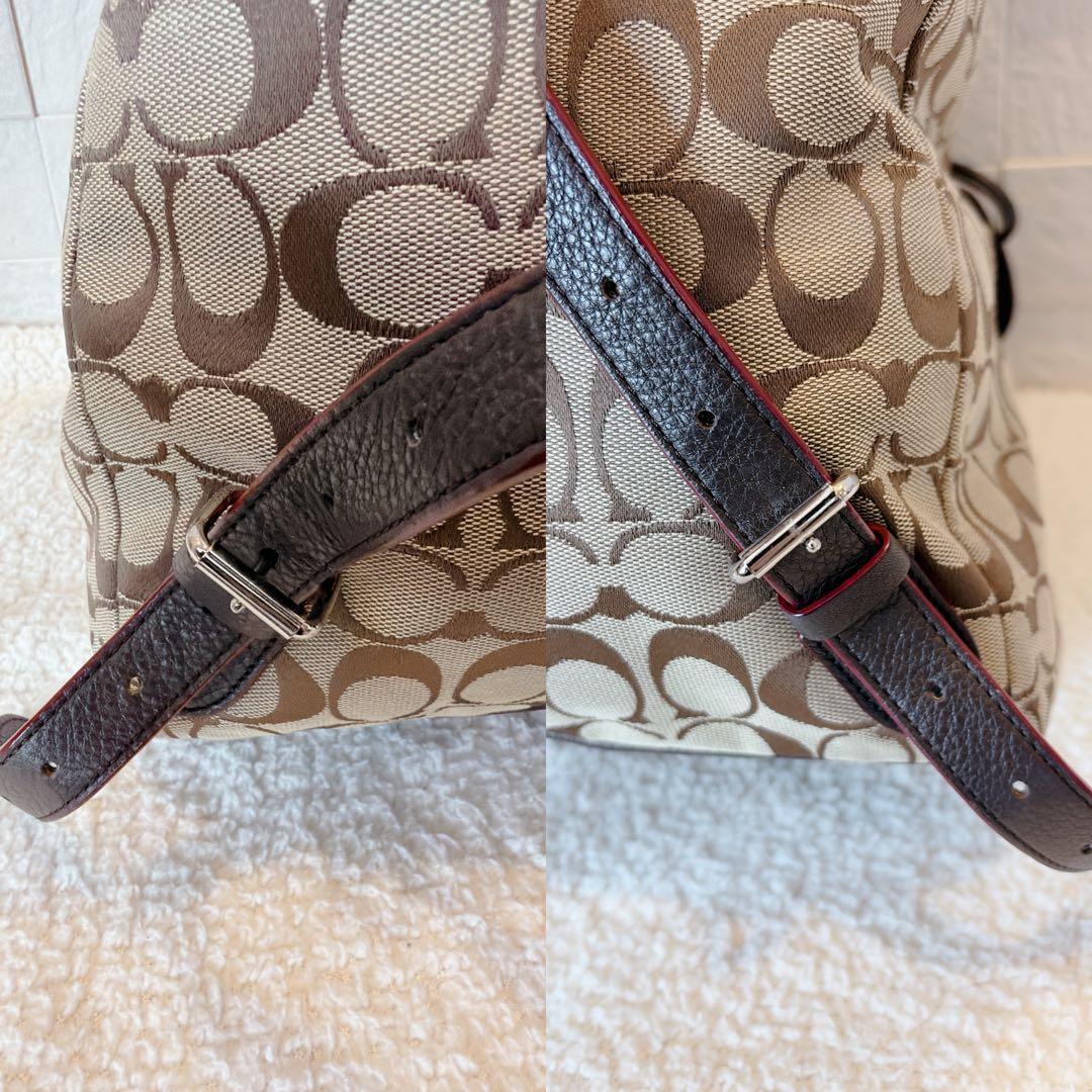 【美品 】COACH コーチ バックパック シグネチャー ターンロック リュック