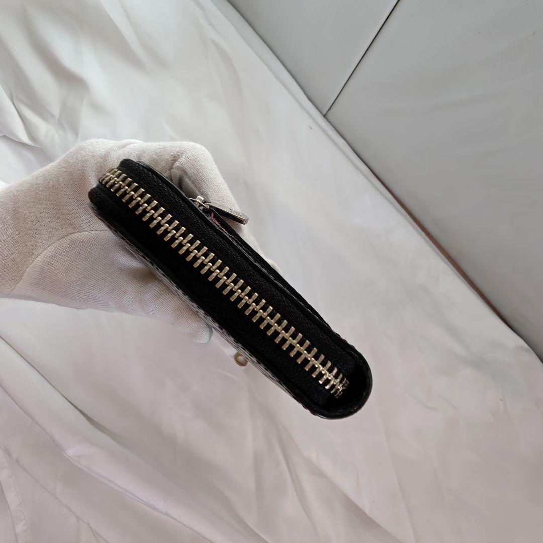 極美品　A.D.M.J. クロコ型押し THE Bee ラウンドジップ 長財布