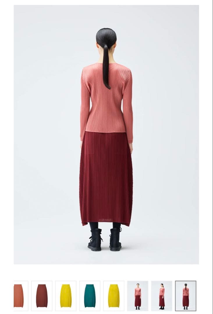 サイズ5★ PLEATS PLEASE　スカート　コーラルピンク