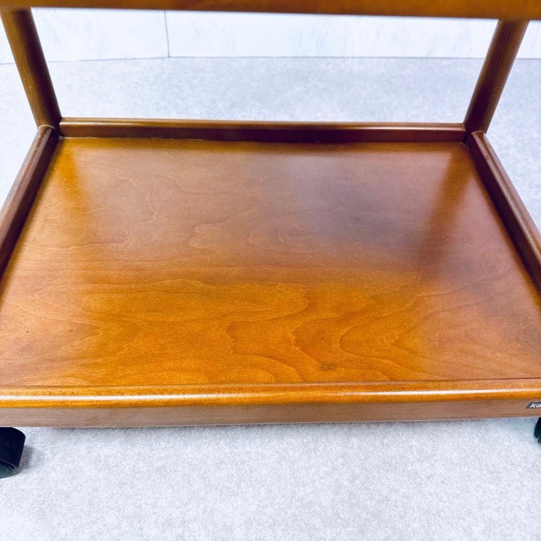 karimoku カリモク 木製 キッチンワゴン ビンテージ キャスター 3段