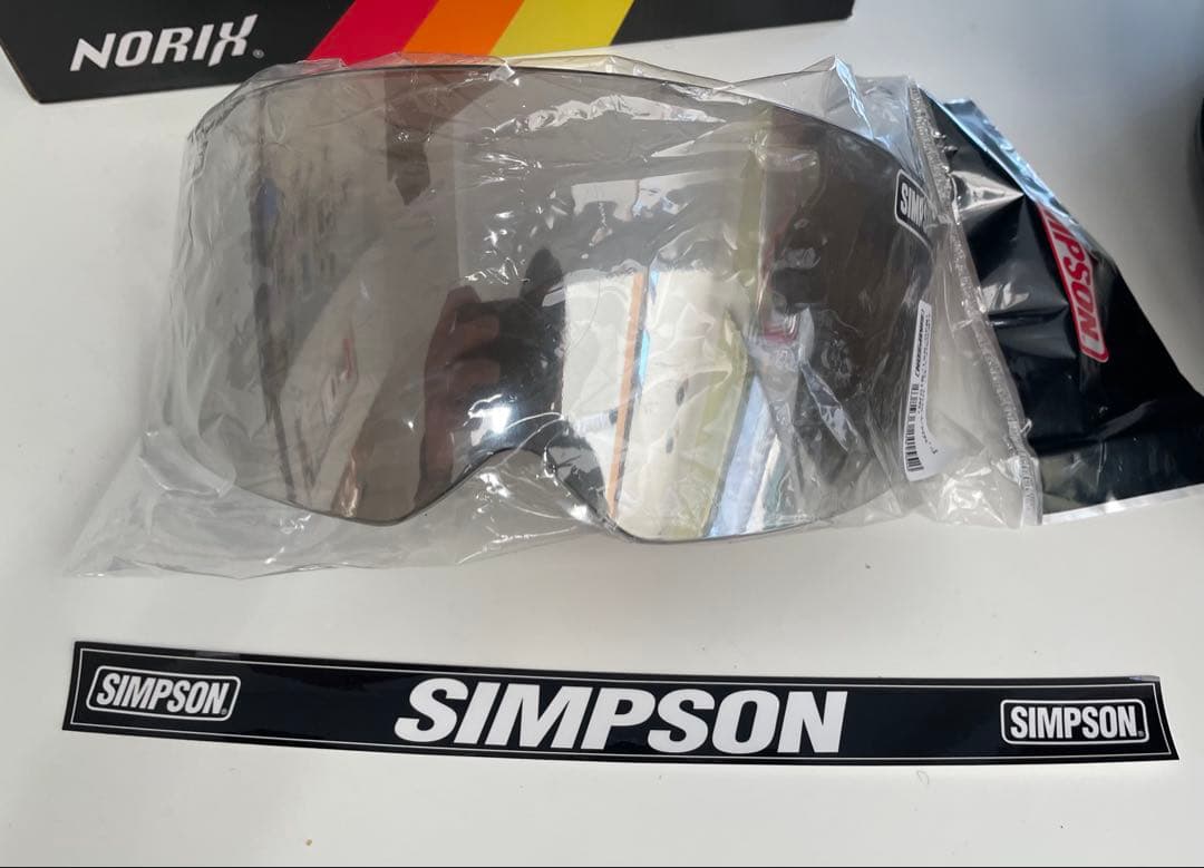 シンプソンM30ストーンブラック61㎝ ライトスモークベースミラーシールドセット