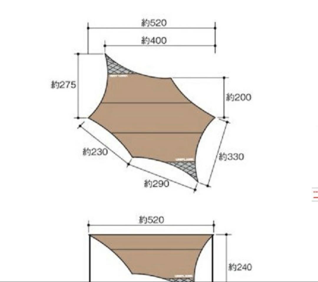 新品未使用　ユニフレーム　revoタープ2 タン
