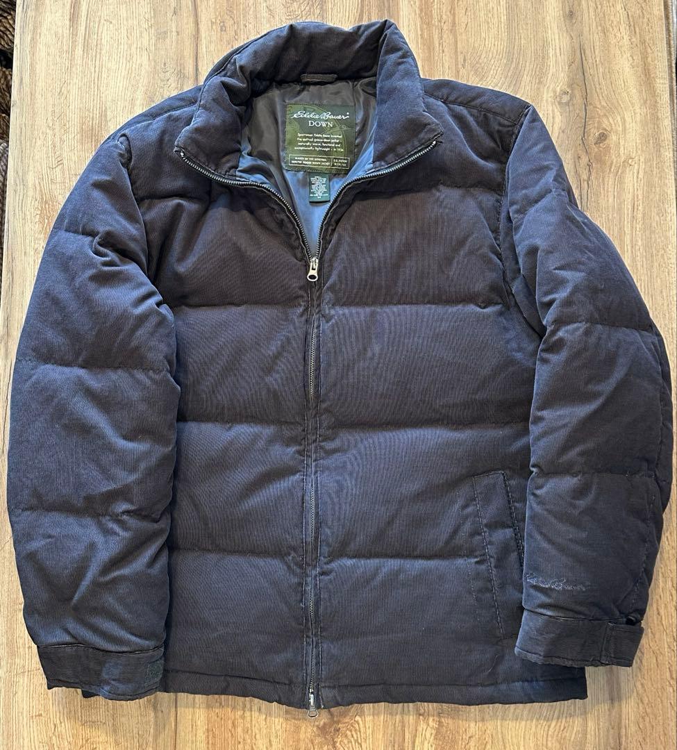00s Eddie Bauer コーデュロイ ダウンジャケット Wジップ M