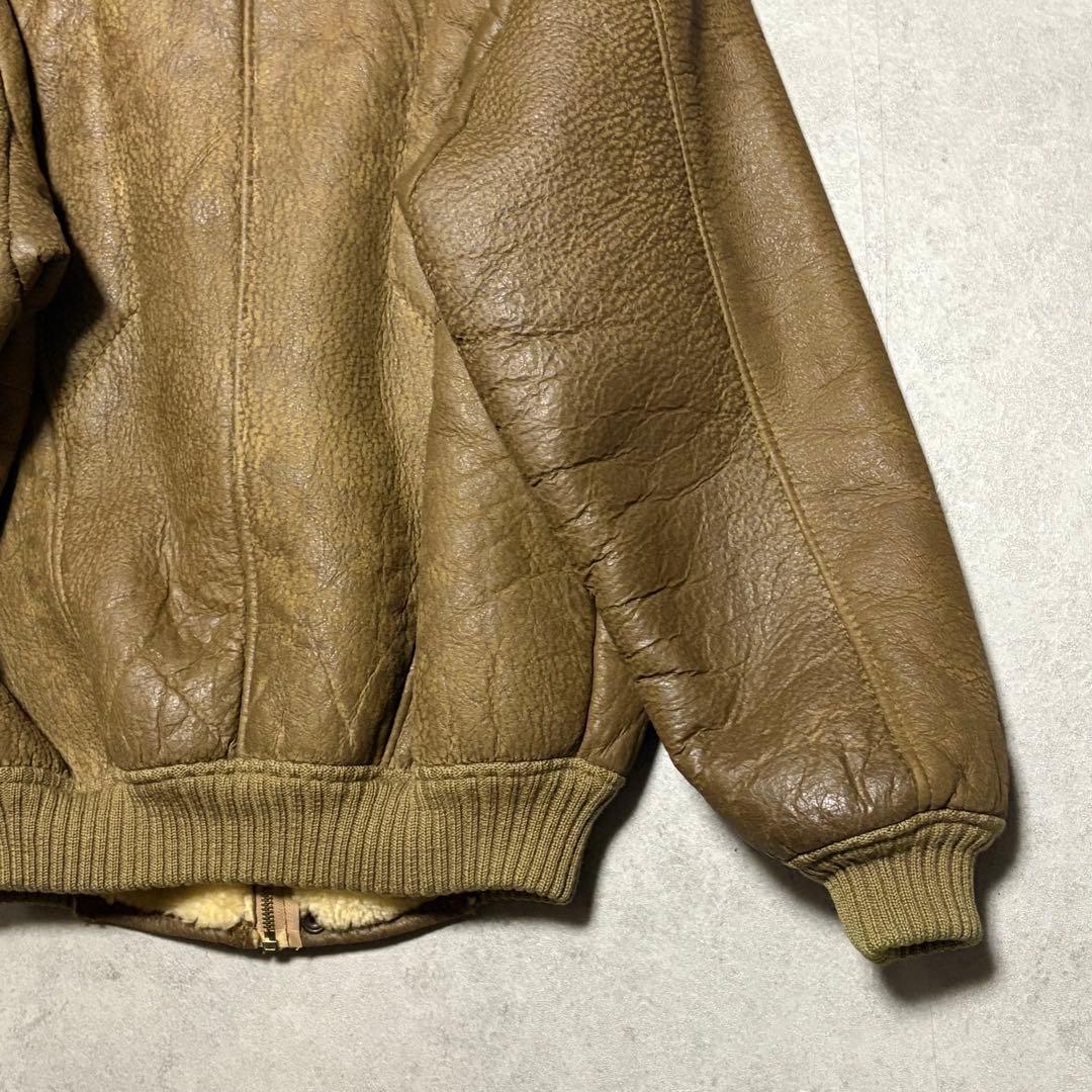 【archive】フライトジャケット　B-6 リアルムートン　USA　 レア　L