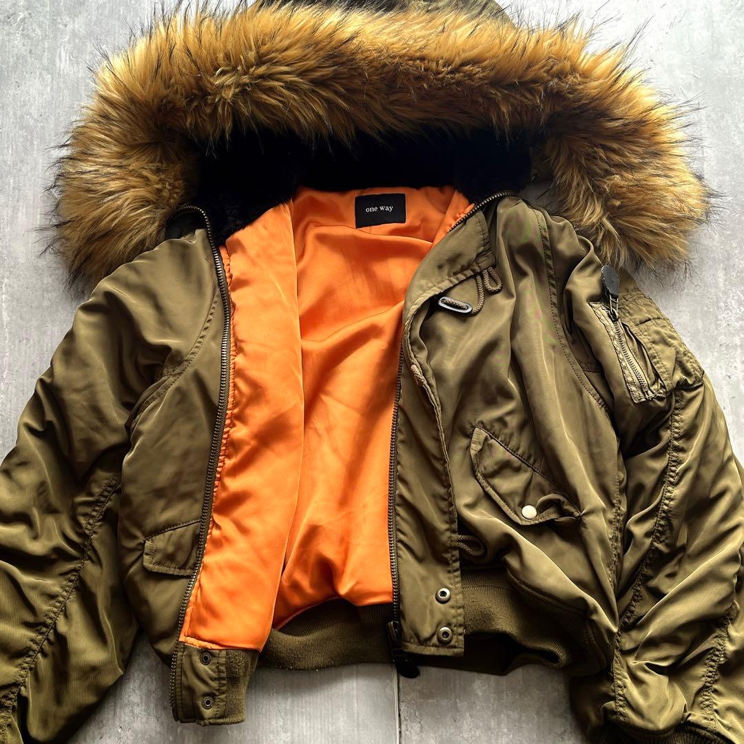Y2K 平成 ギャル N2B ファー フライトジャケット 超短丈 グランジ