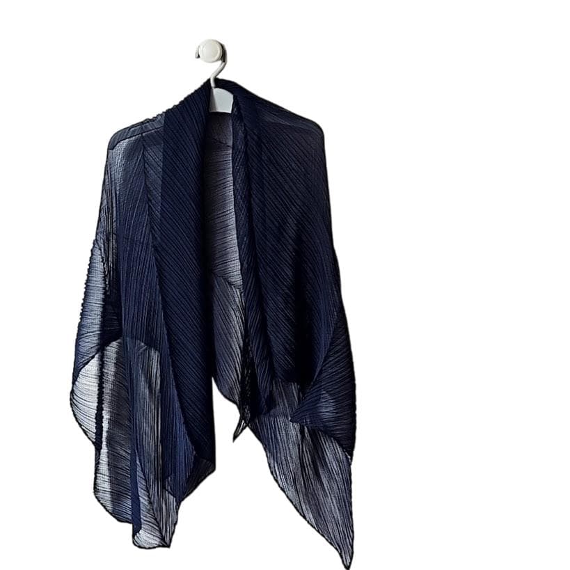PLEATS PLEASE プリーツプリーズ ストール 濃紺色 ミヤケイッセイ
