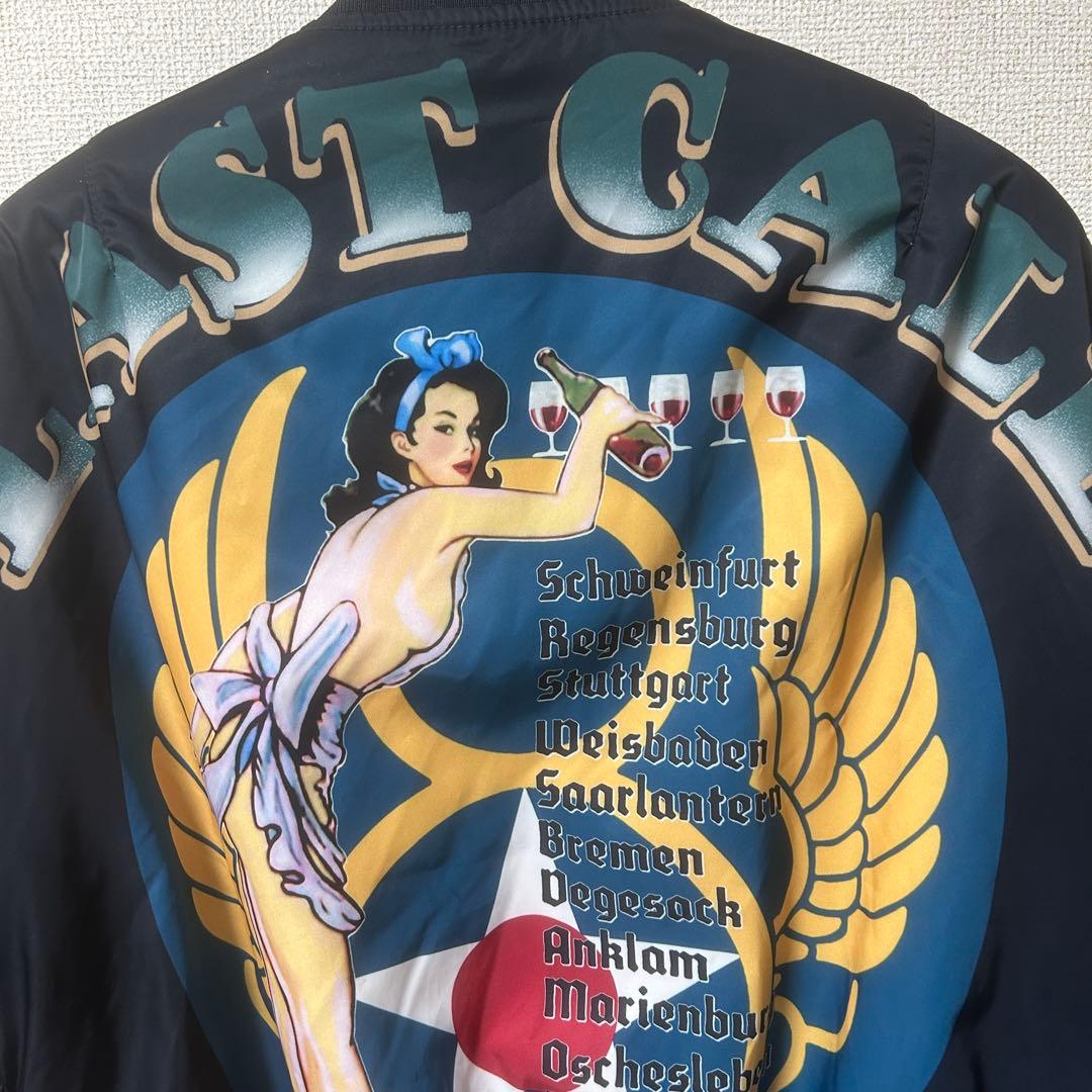 美品 AVIREX LAST CALL ピンナップガール MA-1 復刻デザイン