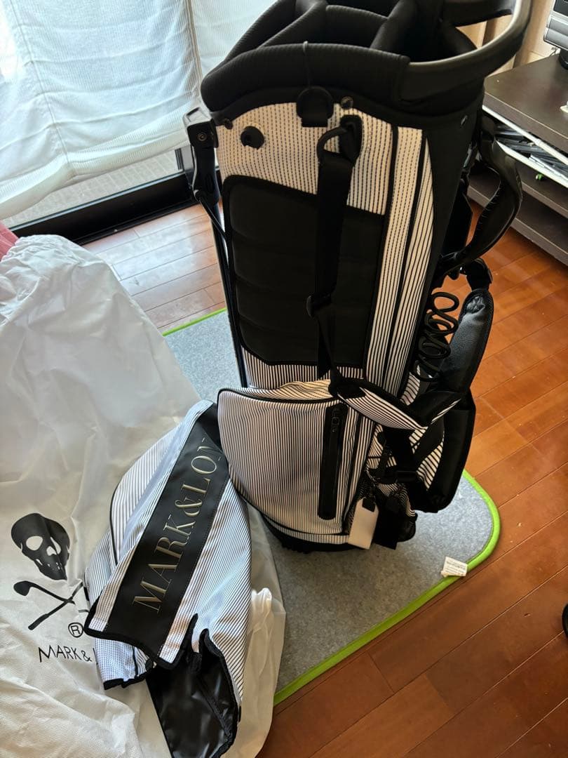 MARK & LONA キャディバッグ ホワイト ブラック