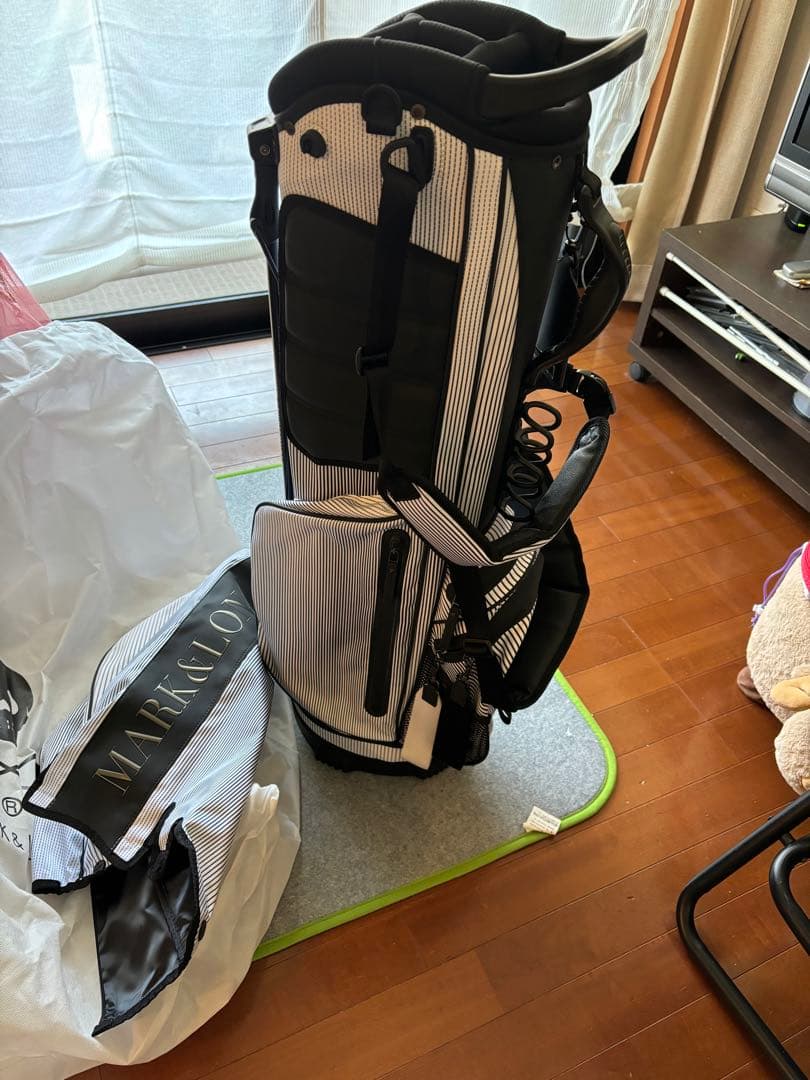 MARK & LONA キャディバッグ ホワイト ブラック